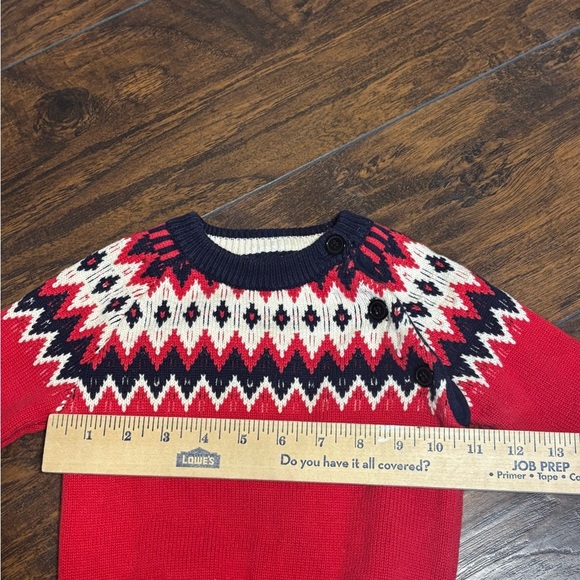 Vintage child’s European Red and Navy Striped Sweater 2-3 years old - Picture 3 of 5